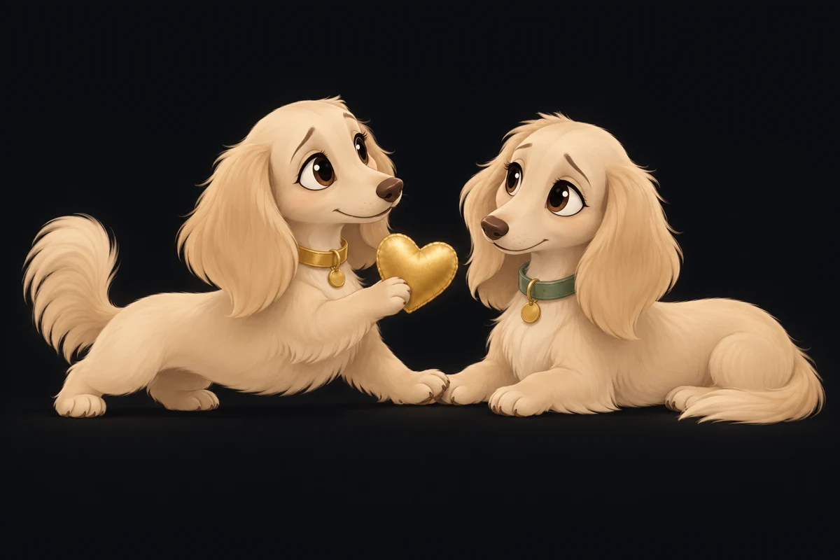 Two happy Rosi dogs together