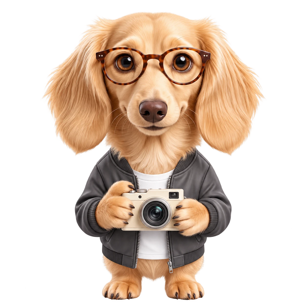 Rosi with her camera and glasses